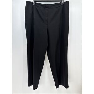 Vintage Y2K 90s Harve Benard Women's Dress Pants Black Flat Front High Waist 18W